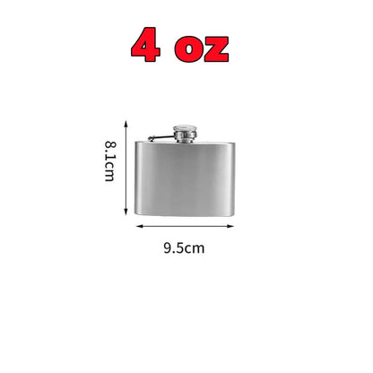 New 10-1oz Stainless Steel Hip Flask Wine Whisky Pot Bottle For Men Portable Drinker Alcohol Container Pocket Wine Bottle Gifts by All Mart Bristol Ltd
