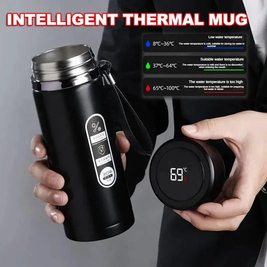 500ML-1Liter Stainless Steel Thermos Bottle with LED Temperature Display Sus304 Tea Water Bottle Vacuum Flask Portable Cups by All Mart Bristol Ltd