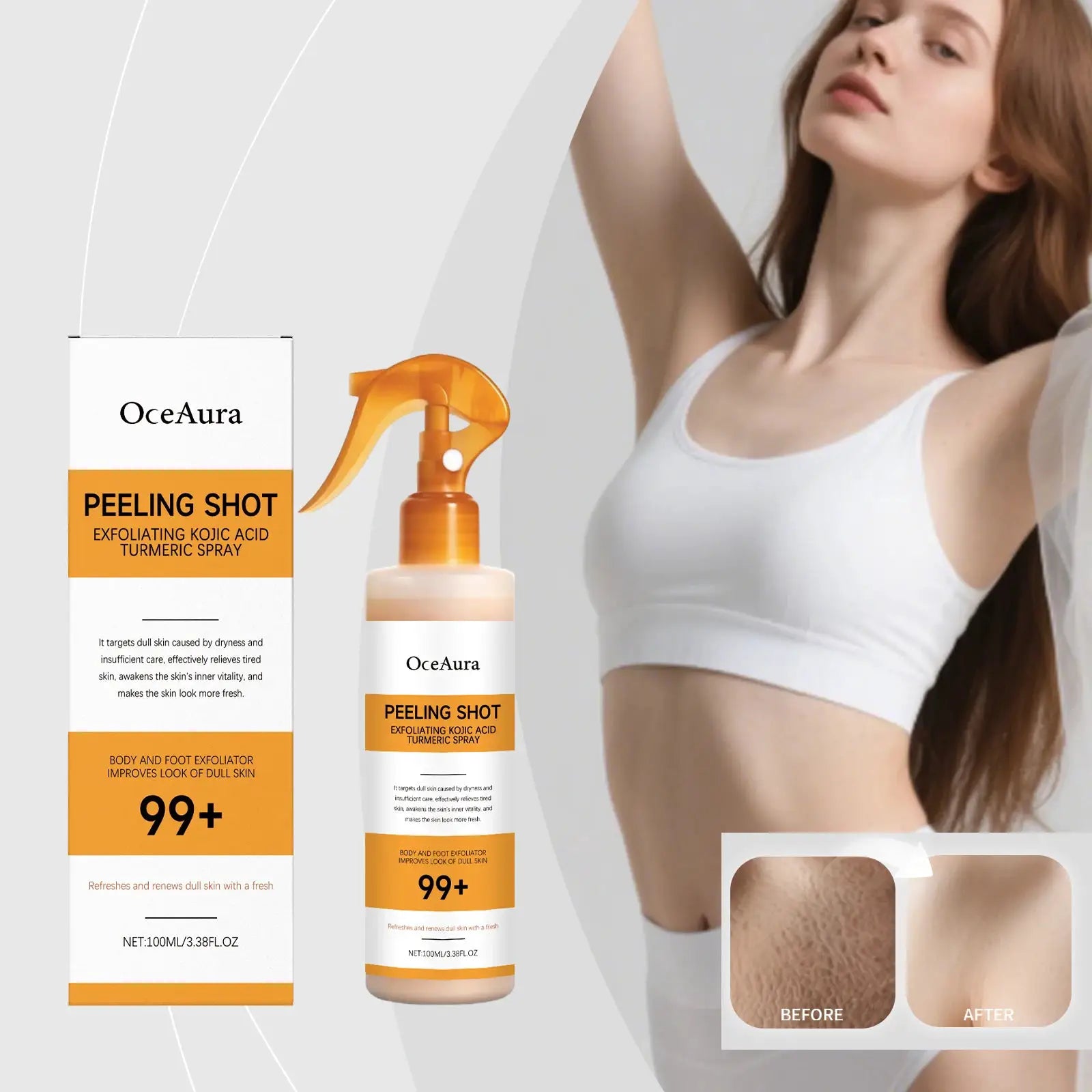 Kojic Acid Turmeric Cutin Cleaning Spray Kojic Acid Turmeric Wrapping Nourishes Hydrolyzed Collagen Glowing Skin Skin Firmness by All Mart Bristol Ltd