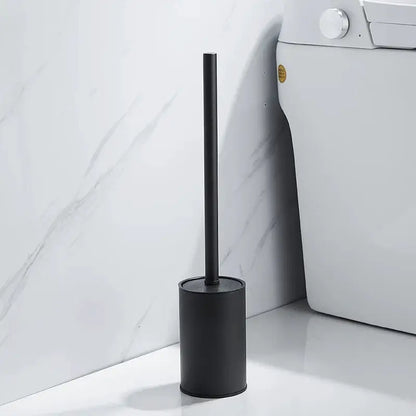 Stainless Steel Bathroom Toilet Brush Holder Accessories Black Toilet Brush Wall Mounted WC Cleaner Brush Cleaning Tools by All Mart Bristol Ltd