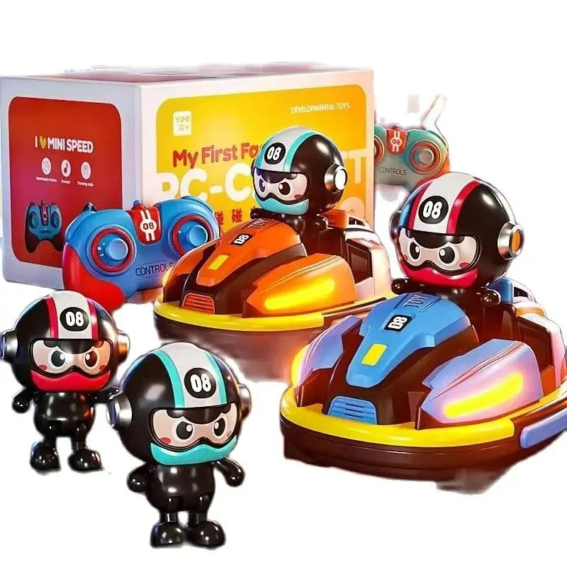 RC Battle Bumper Car Toy for Toddler Boy Girl Catapult Robot Karting Toy with Music Light RC Battle Game for Kids Family Battles by All Mart Bristol Ltd