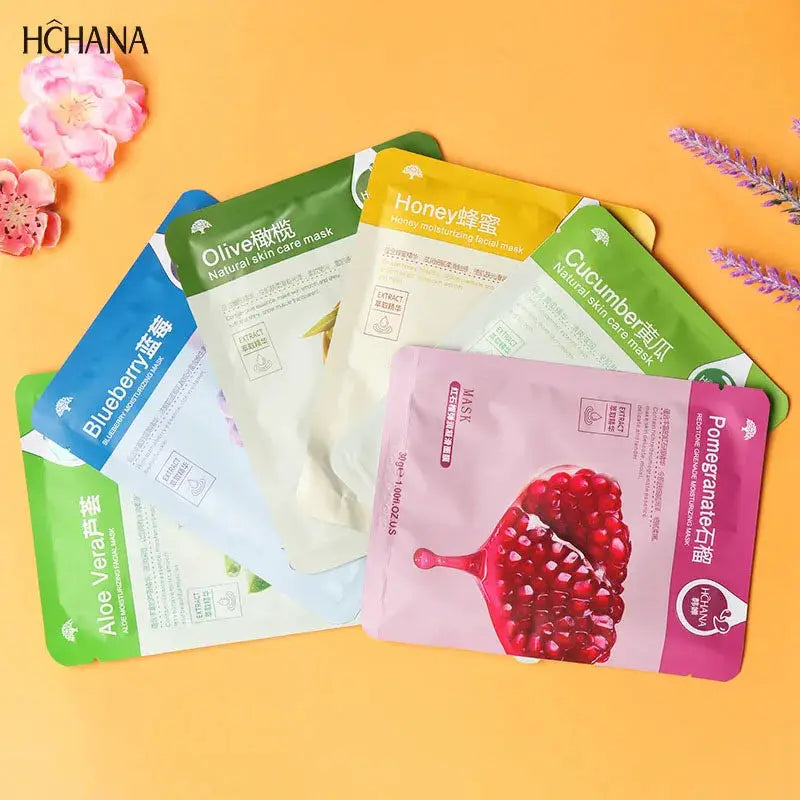30pcs Fresh Fruits Facial Masks Face skincare Moisturizing Firming Hydrating Korean Face Mask Facial Skin Care Prodcuts by All Mart Bristol Ltd