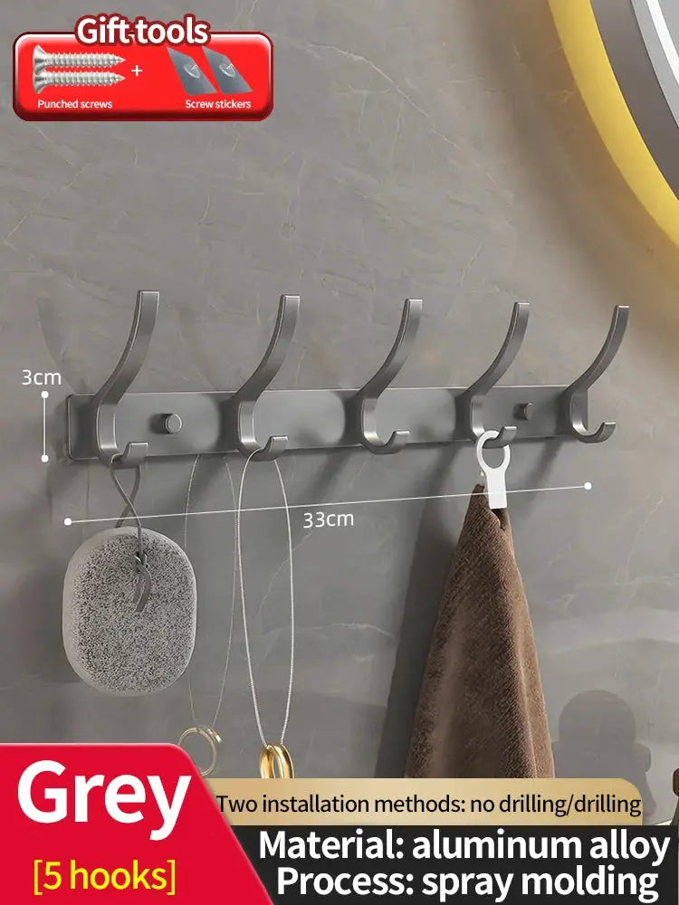 no drill Door Behind Hook Storage Wall Hanging Clothes Hanger Coat Hook Punch-free Hanger Bedroom Organizer Storage Kitchen Acce by All Mart Bristol Ltd