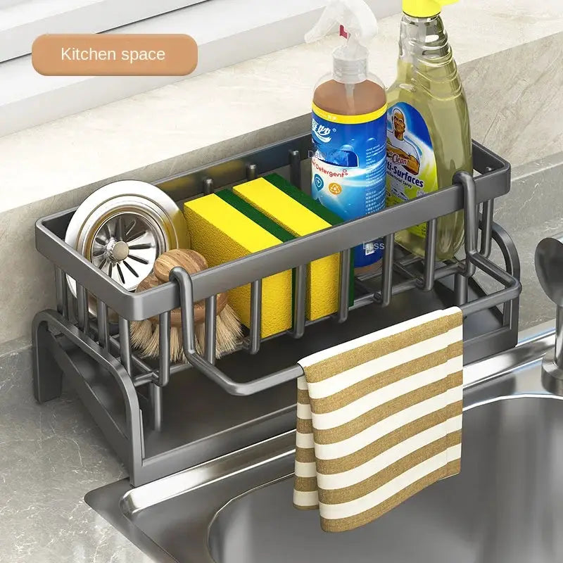 Kitchen Sink Sponge and Detergent Organizer Draining Rack by All Mart Bristol Ltd