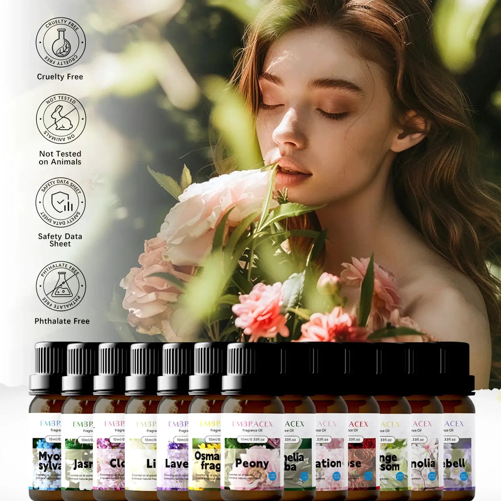 21Type Floral Perfume Oil Flower Fragance Skincare Essential Oils Perfumes Women Body Massage Oil Funny Gifts Mother Day Gift by All Mart Bristol Ltd