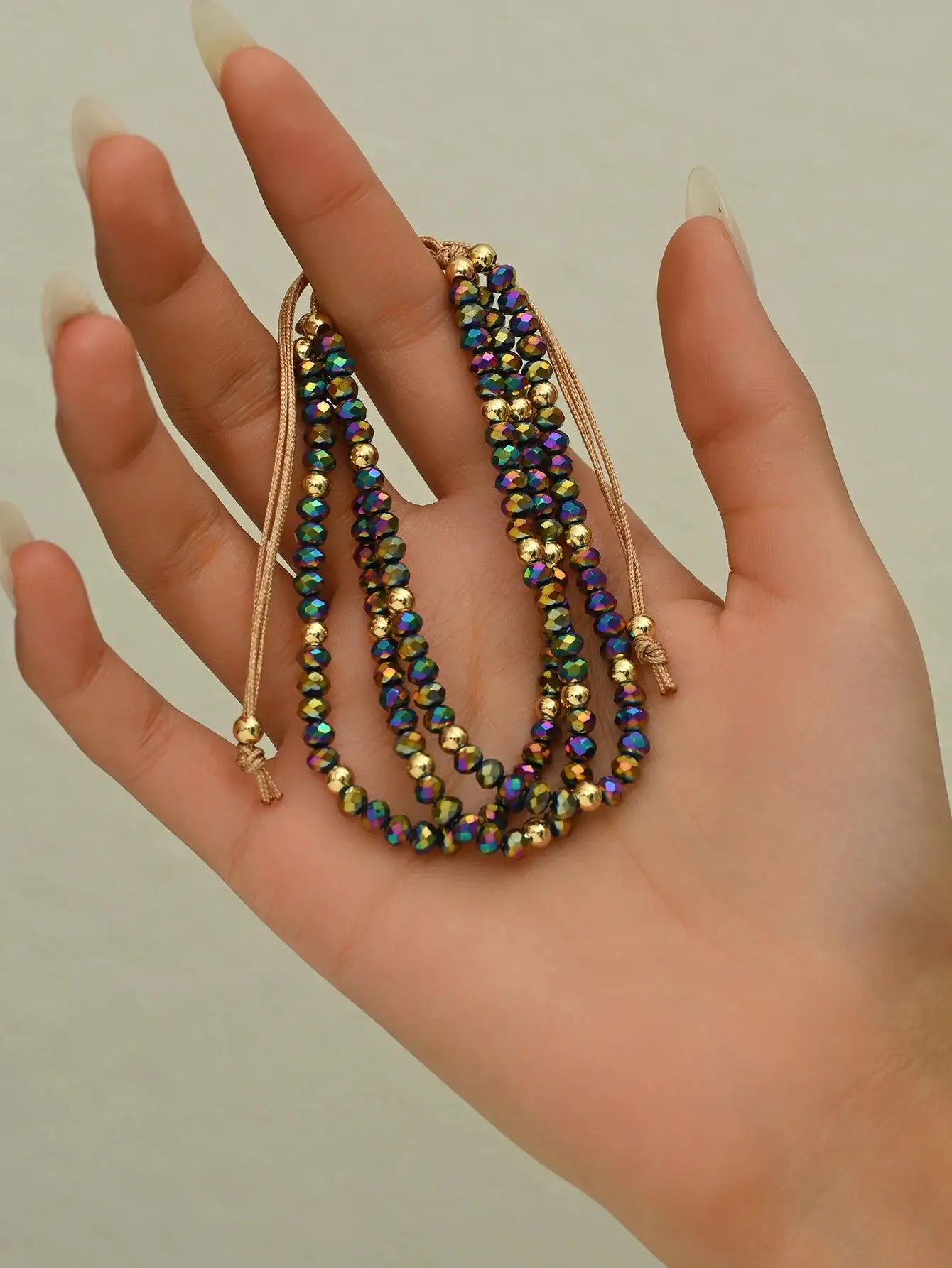 Bohemian handmade colorful crystal beaded bracelet for women's vacation party jewelry by All Mart Bristol Ltd