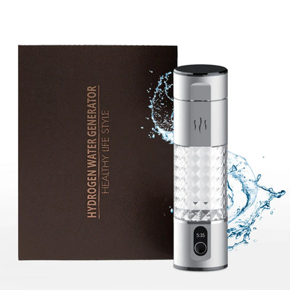 hydrogen water bottle 5000+ppb SPE/PEM hydroegn water flask rechargeable hydrogen water ionizer inhalation generator by All Mart Bristol Ltd