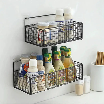 Kitchen Wall Mount Storage Rack Non Perforated Wall Mounted Storage Rack Wall Shelf Spice Rack Kitchen Rack Dish Rack Sink Rack by All Mart Bristol Ltd