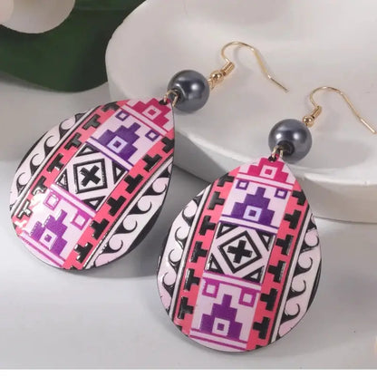 Hawaiian Acrylic Australia Designer Earrings Earring Accessories African Polynesian Jewelry Earring Women's Earrings for Women by All Mart Bristol Ltd
