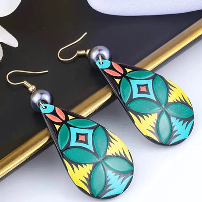 Hawaiian Acrylic Australia Designer Earrings Earring Accessories African Polynesian Jewelry Earring Women's Earrings for Women by All Mart Bristol Ltd
