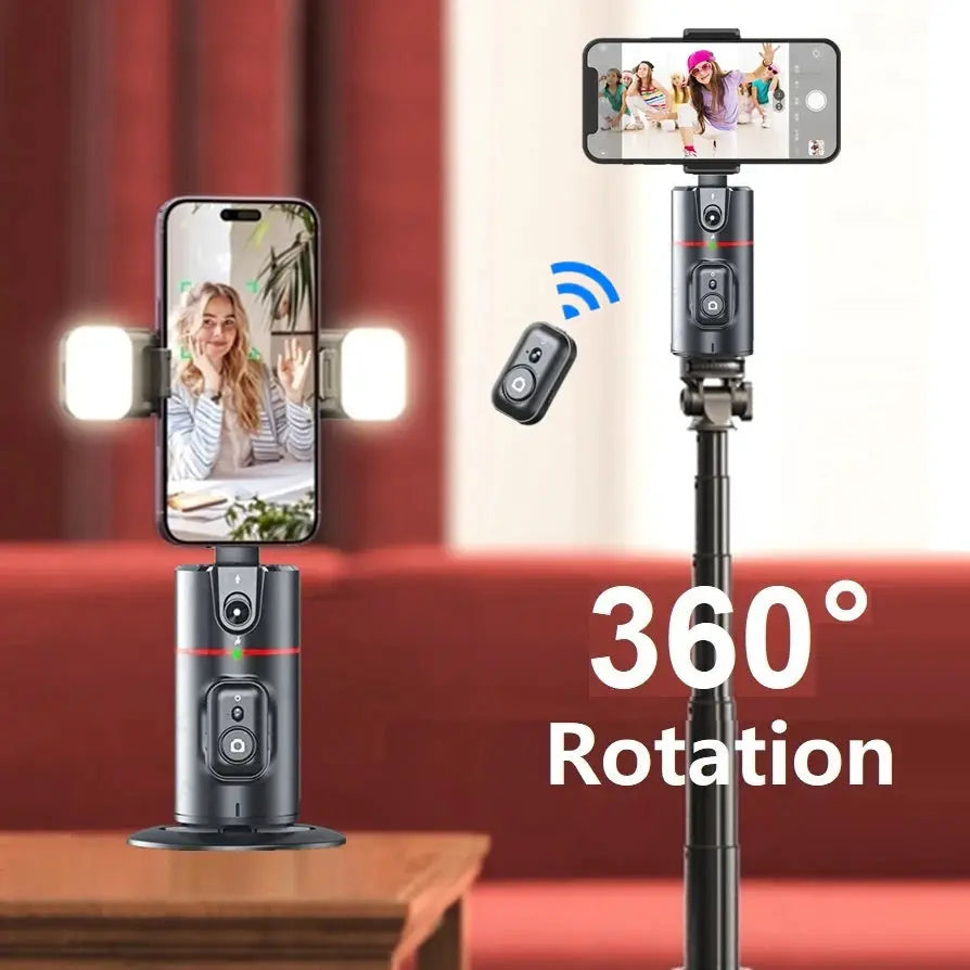 Auto Face Tracking Tripod 360°Rotation,No App, Gesture Recognition Phone Camera Mount Smart Shooting Phone Holder for Live Video by All Mart Bristol Ltd