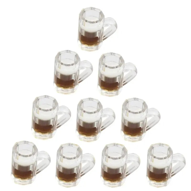 10 Pieces Simulation Beer Cups Dollhouse Mini Beer Mugs Glasses Resin Miniatures Cups Models Photo Props B03E by All Mart Bristol Ltd
