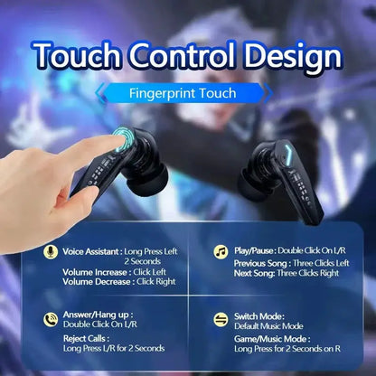 Lenovo GM2 Pro Wireless Headphones Touch Control Game Bluetooth Earphones Noise Reduction HiFi Stereo Music Sport Earbuds Choice by All Mart Bristol Ltd