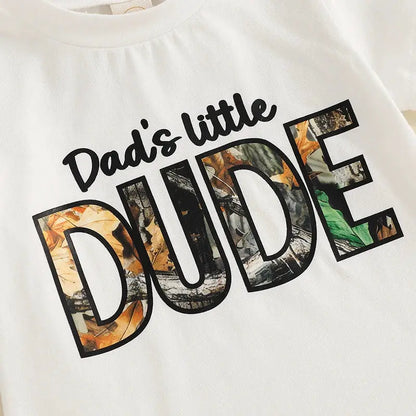 New Toddler Boy Clothes 2pcs Newborn Baby Boys Summer Short Sleeve Letter Print T-shirt with Leaves Print Shorts Outfits Clothes by All Mart Bristol Ltd
