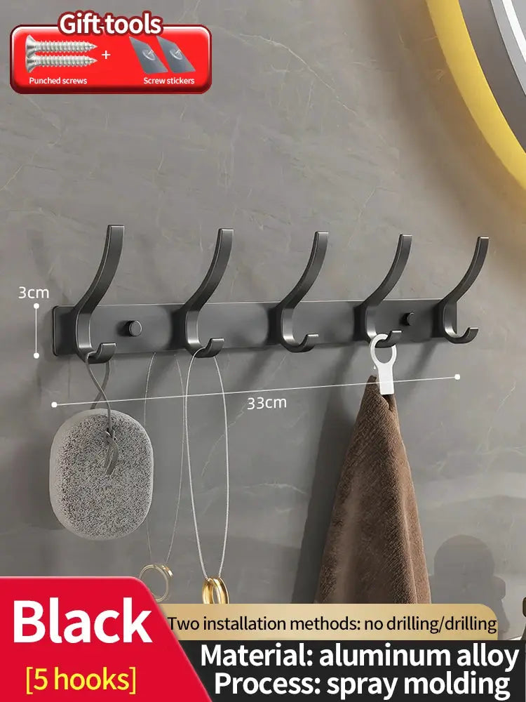 no drill Door Behind Hook Storage Wall Hanging Clothes Hanger Coat Hook Punch-free Hanger Bedroom Organizer Storage Kitchen Acce by All Mart Bristol Ltd