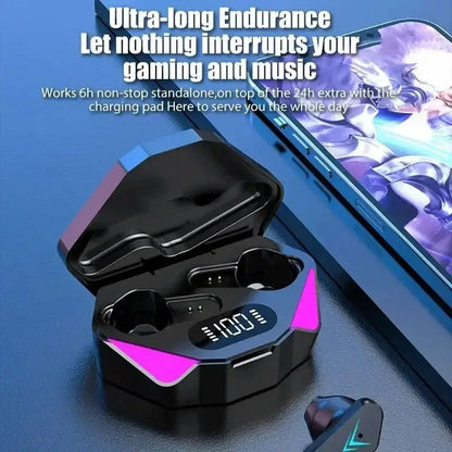 TWS X15 Earphones Bluetooth Wireless Gamer Headphones 65ms Low Latency Earbuds Fone Gamer Headset Gamer with Mic by All Mart Bristol Ltd