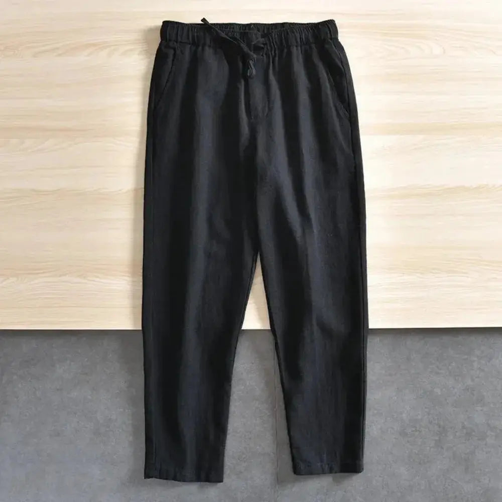 Men's Casual Pants Baggy Streetwear Men Joggers Cotton Linen Sports Trousers Long Straight Pants for Men by All Mart Bristol Ltd