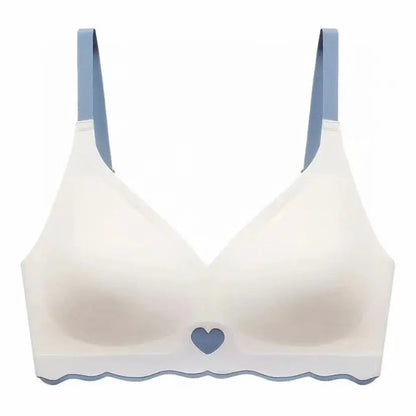 French Color Contrast Seamless Underwear Women Adjustable Beauty Back Bra Intimates Gather No Steel Ring Sports Anti-Sagging Bra by All Mart Bristol Ltd