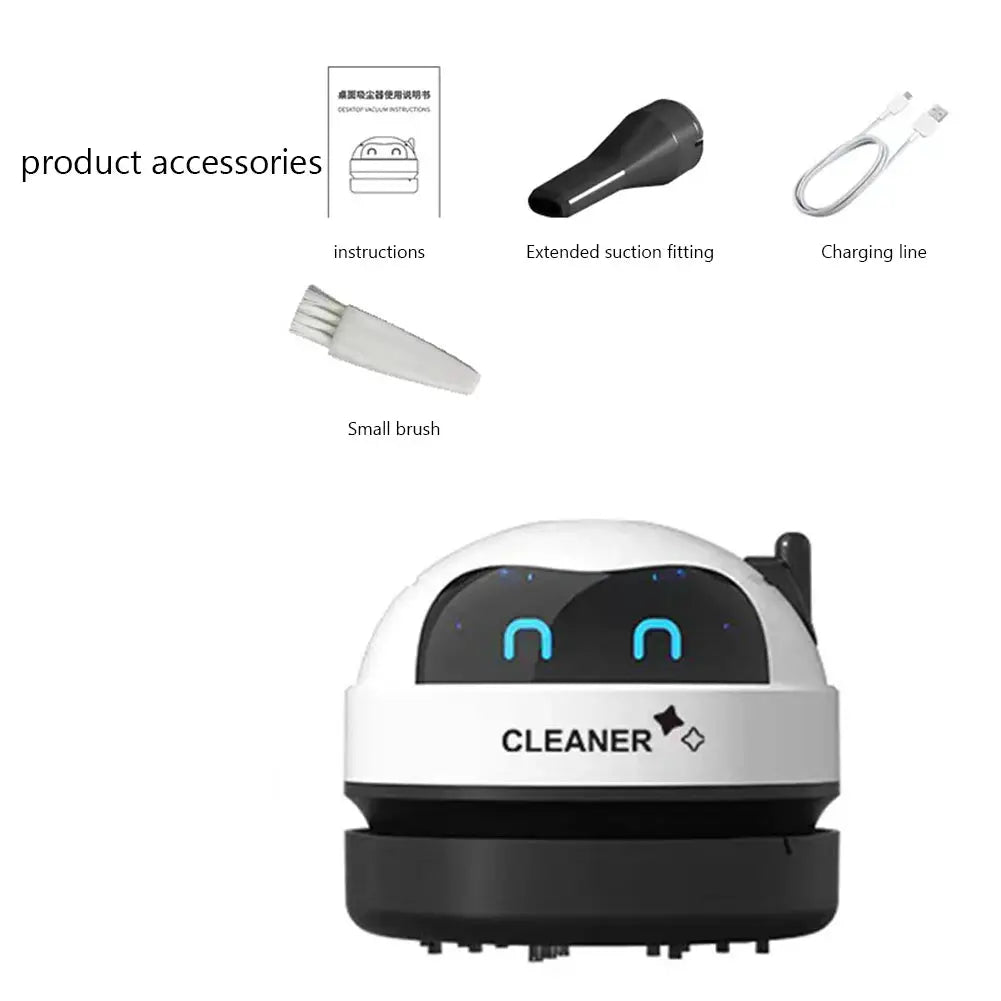 Smart Robot Vacuum Cleaner Desk Table Dust Vacuum Mini Car Vacuum Cleaner Detachable Nozzle Household Pet Hair Cleaning Tools by All Mart Bristol Ltd