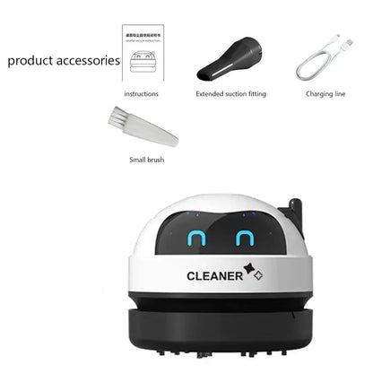 Smart Robot Vacuum Cleaner Desk Table Dust Vacuum Mini Car Vacuum Cleaner Detachable Nozzle Household Pet Hair Cleaning Tools by All Mart Bristol Ltd