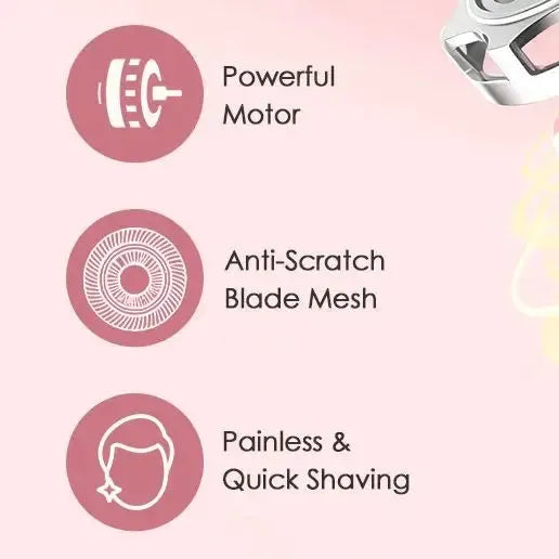 Electric Shaver for Women Waterproof Wet Dry Hair Razors 2 in 1 Double Head Dual Bikini Hair Trimmer Detachable Head Shaver by All Mart Bristol Ltd
