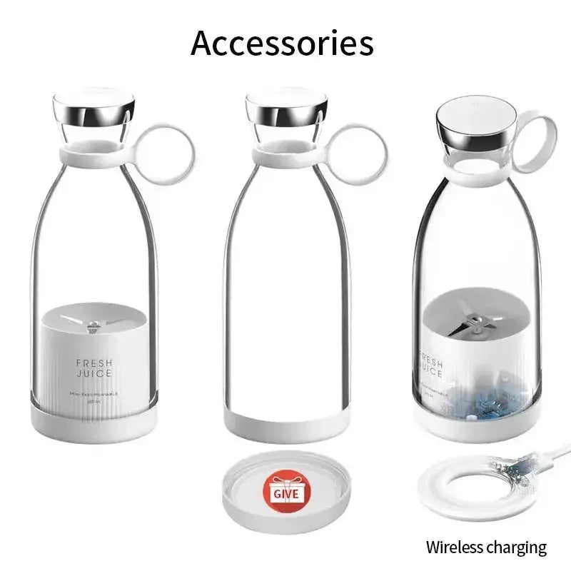 Portable USB Rechargeable Mini Blender Bottle for Fresh Juice by All Mart Bristol Ltd