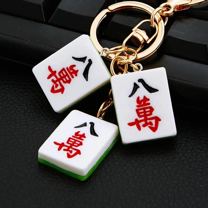 luxury keychains China Mahjong Car Keychain Key ring accessories keychains for women's keys by All Mart Bristol Ltd