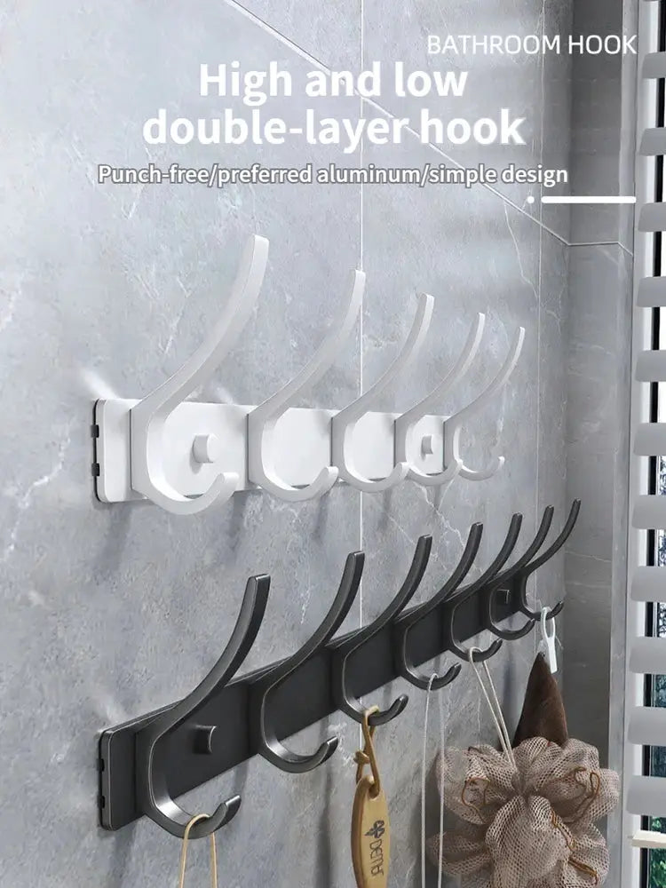 no drill Door Behind Hook Storage Wall Hanging Clothes Hanger Coat Hook Punch-free Hanger Bedroom Organizer Storage Kitchen Acce by All Mart Bristol Ltd