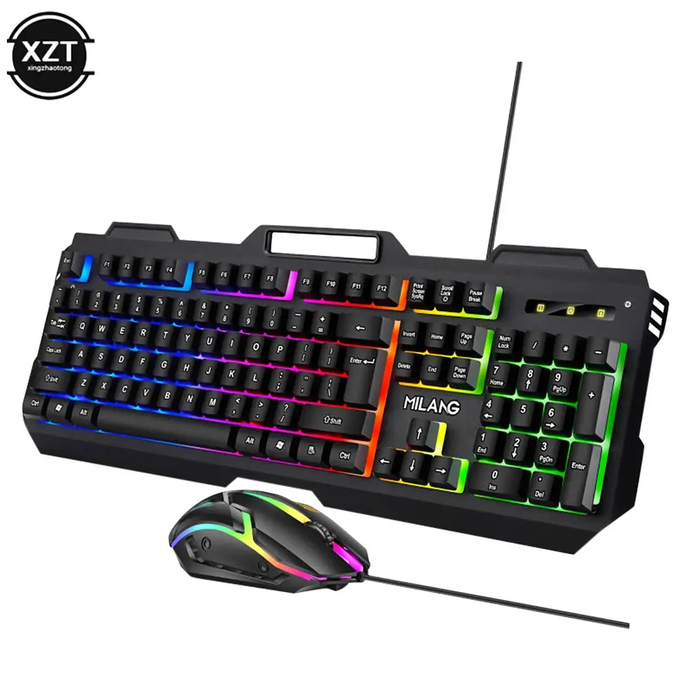 Gamer Keyboard And Mouse PC Gaming Keyboard RGB Backlit Keyboard Rubber Keycaps Wired Keyboard Mouse Gamer Gaming Mouse by All Mart Bristol Ltd