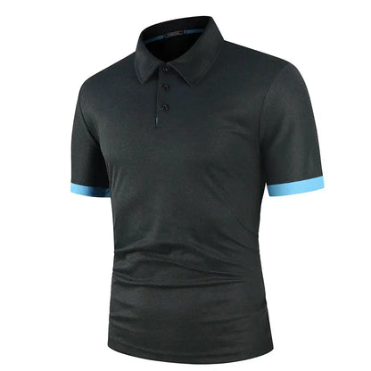 Men Polo Men Shirt Short Sleeve Polo Shirt Contrast Color Polo New Clothing Summer Streetwear Casual Fashion Men tops by All Mart Bristol Ltd