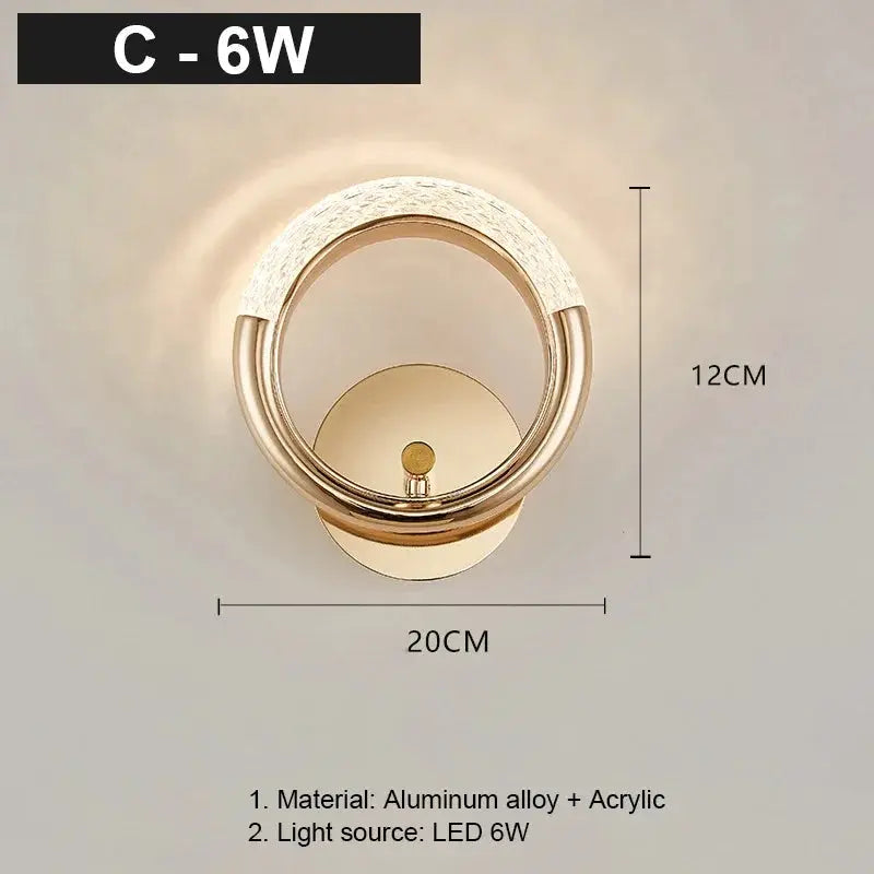 LED Wall Lamp Modern Nordic Wall Light Sconces Indoor Lighting for Living Room Bedroom Bedside Light Fixture Wall Decor Bathroom by All Mart Bristol Ltd