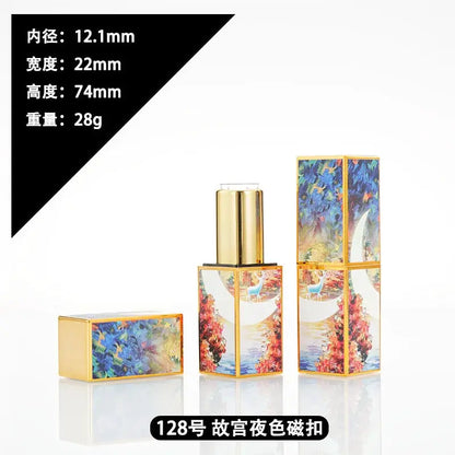 4g Lipstick Tube Cosmetic Jar Multi-patterned Square Shape Empty DIY Lip Balm Lipstick Tube Sinicism Makeup Container Portable by All Mart Bristol Ltd