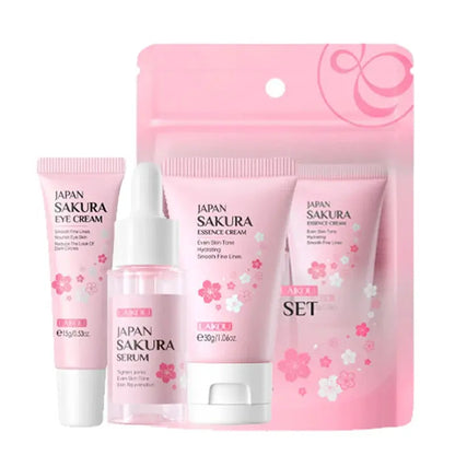 LAIKOU Vitamin C Skin Care Sets 3pcs Face Cream Serum Eye Cream Moisturizing Anti Wrinkles Facial Care Kit by All Mart Bristol Ltd