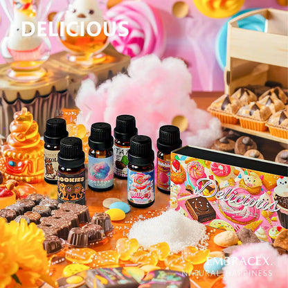 6PC/1PC 10ML Delicious Essential Oils Skincare Women Perfume Chocolate Cookies Lollipop Taro Cotton Candy Bubble Gum Sweet Gift by All Mart Bristol Ltd