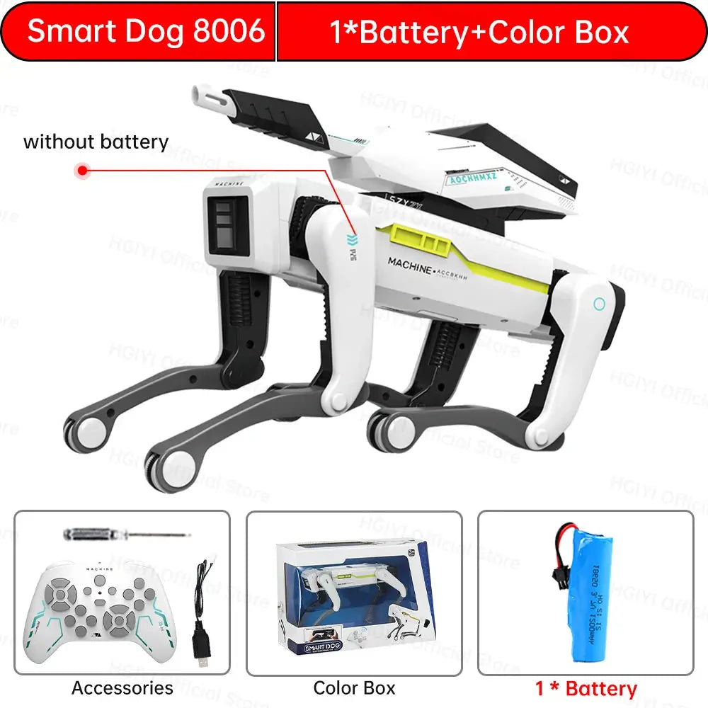 Teeggi Electric RC Intelligent Robot Dog Multifunction RC Mechanical Dog with turret Educational Toy Bionic Smart Robot Toy Gift by All Mart Bristol Ltd