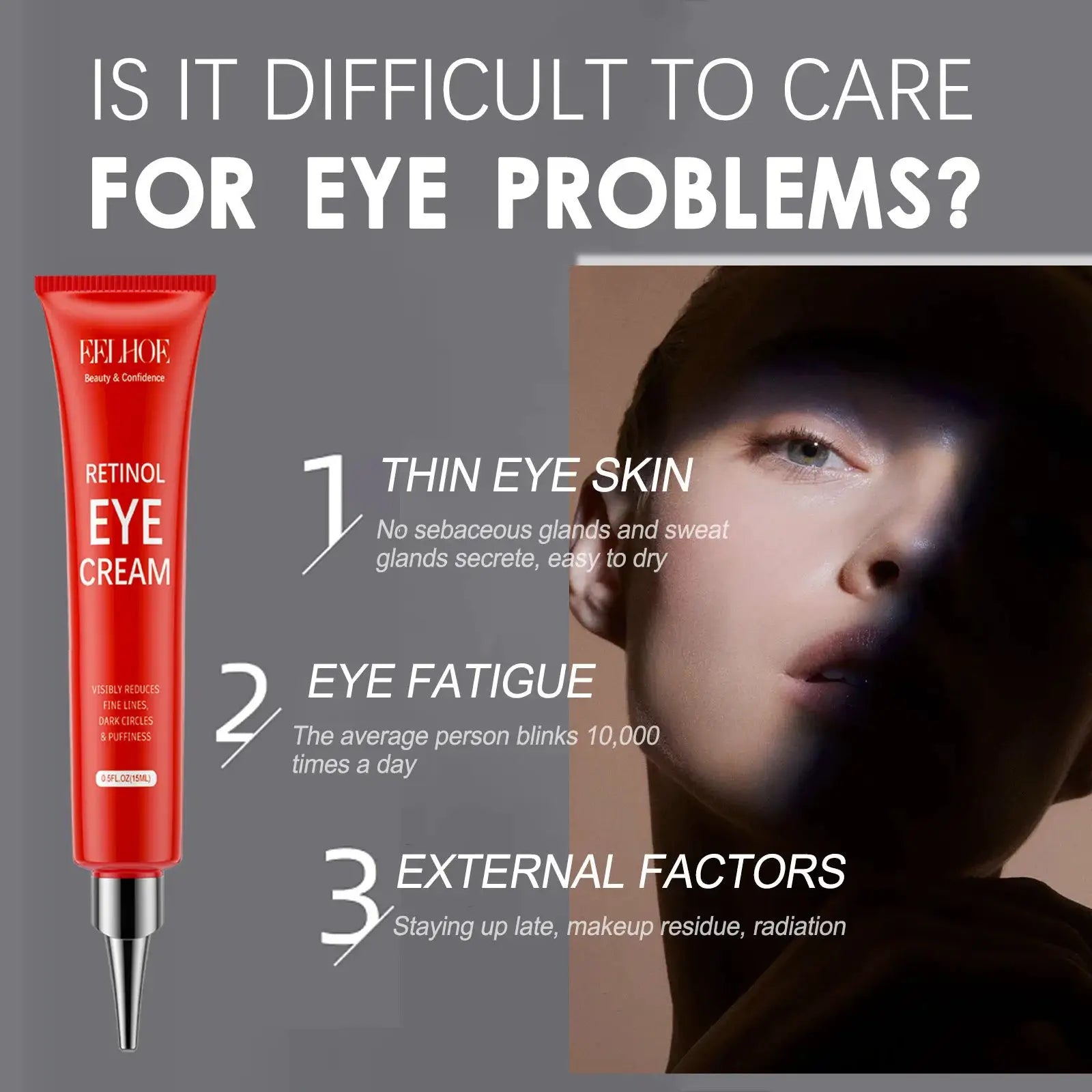 Anti Wrinkle Eye Cream Remove Eye Bags Puffiness Lifting Firming Smooth Skin Care Moisturizing Instant Eye Massage Cream by All Mart Bristol Ltd