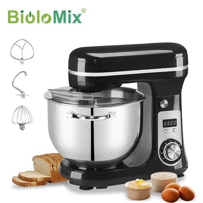 BioloMix Kitchen Food Stand Mixer, Blender, Quiet Motor, Cream Egg Whisk, Whip Dough Kneader, 6-Speed, 1200 W, 6 L, DC by All Mart Bristol Ltd