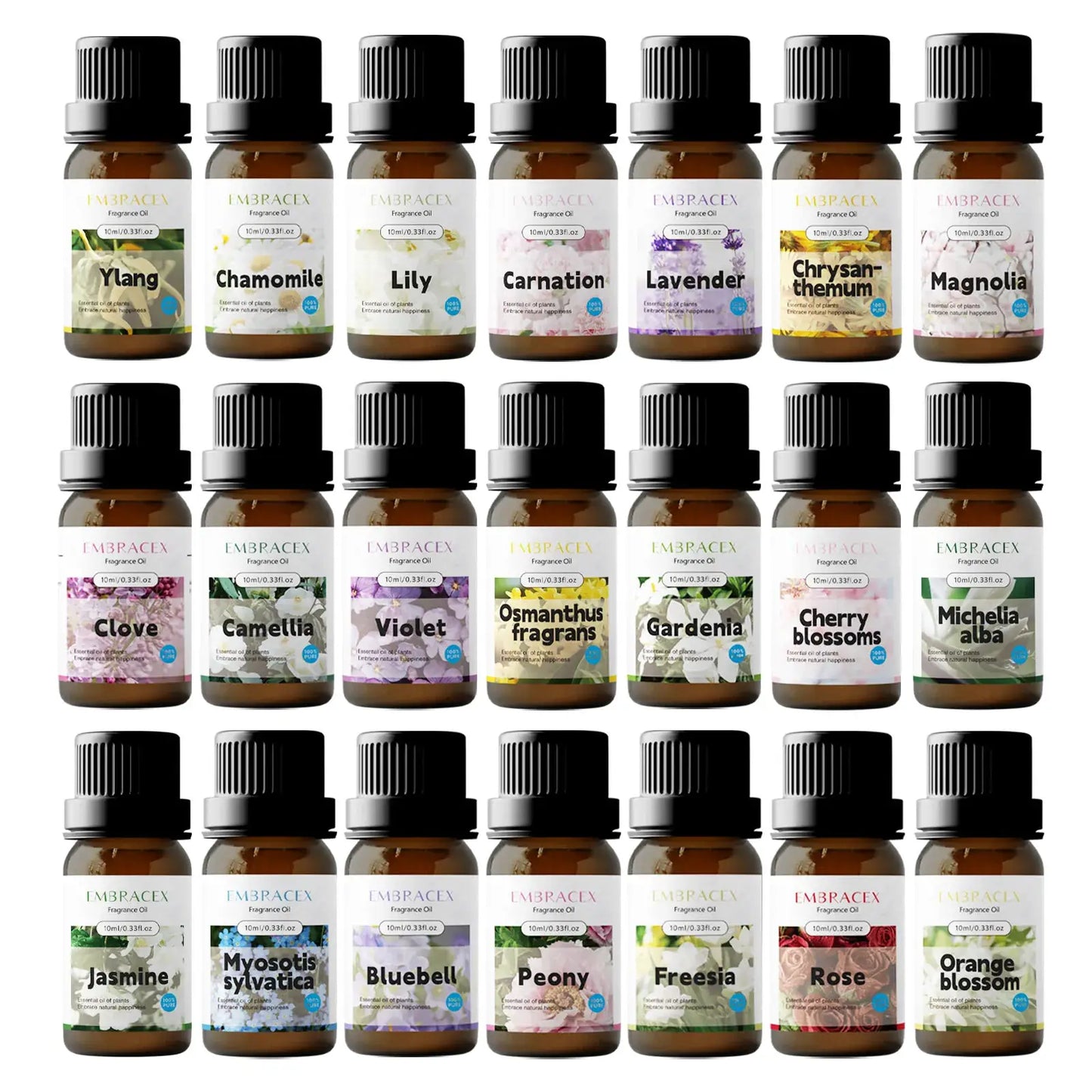 21Type Floral Perfume Oil Flower Fragance Skincare Essential Oils Perfumes Women Body Massage Oil Funny Gifts Mother Day Gift by All Mart Bristol Ltd