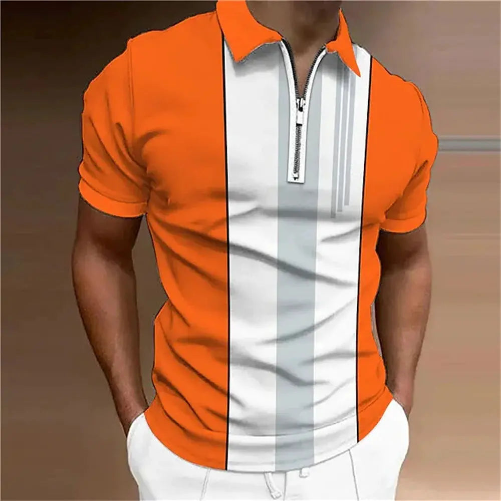 Men's Tops Polo Golf Men's King Print T Shirt High Quality Turndown Short Sleeve Zipper Pullover Original Golf Wear Men Clothing by All Mart Bristol Ltd
