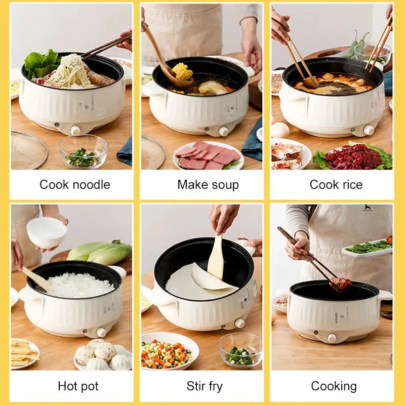 1.7L Electric Multicooker Non-Stick Pot for Small Kitchens by All Mart Bristol Ltd