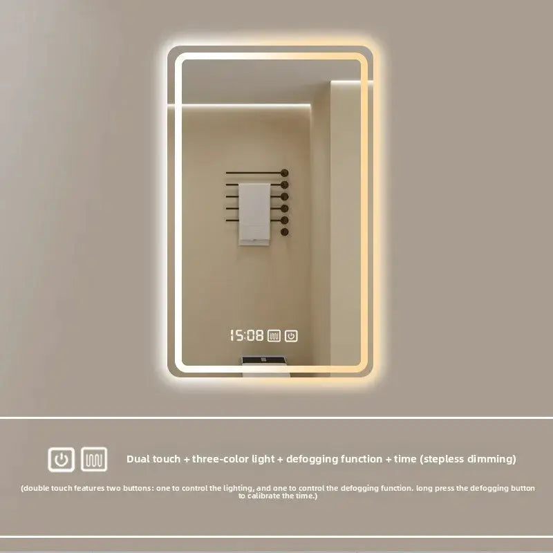 New Smart Mirror Wall Hanging LED High Definition Induction Anti-fog Bathroom Mirror Touch Screen 23.5 * 15.5 Inches Vanity by All Mart Bristol Ltd