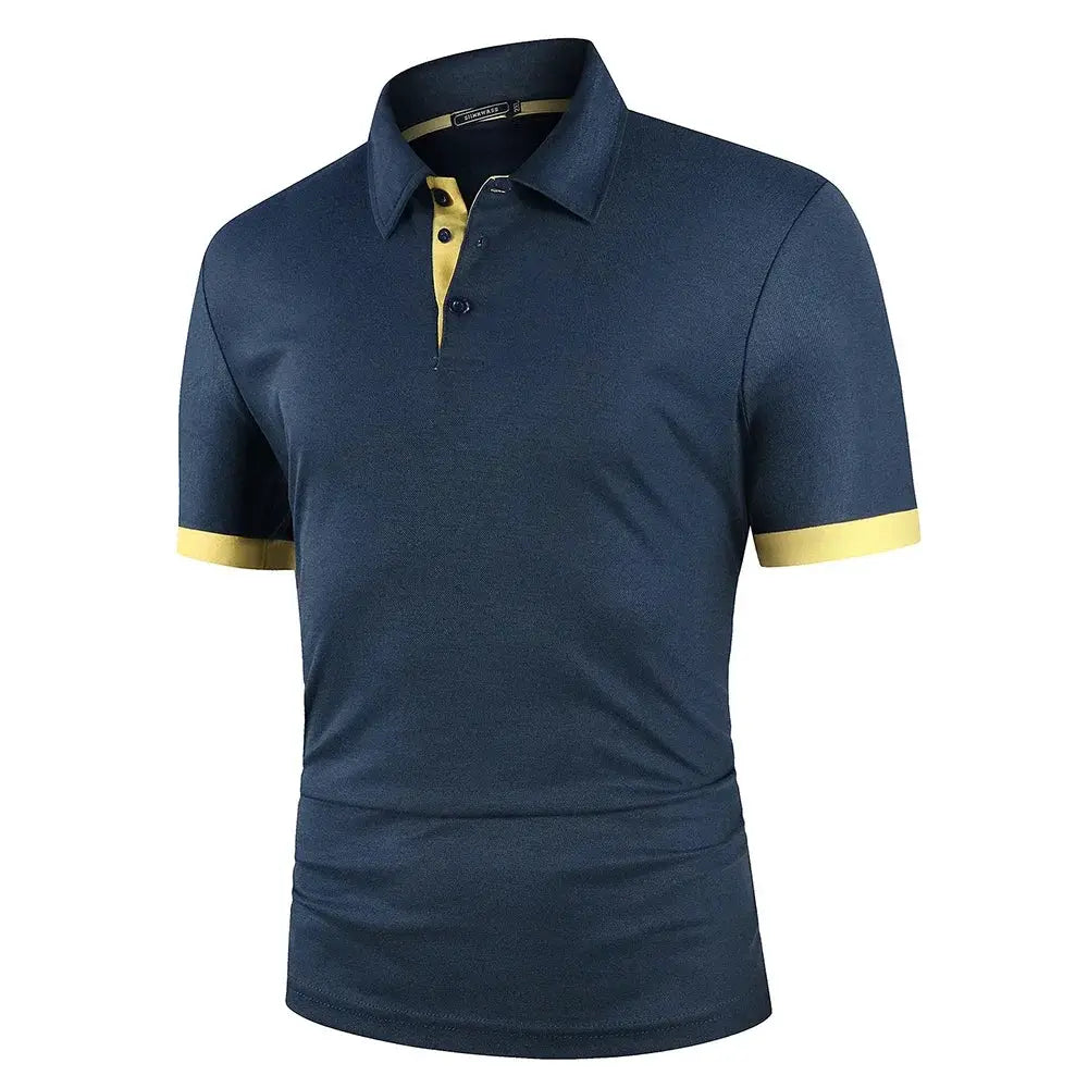 Men Polo Men Shirt Short Sleeve Polo Shirt Contrast Color Polo New Clothing Summer Streetwear Casual Fashion Men tops by All Mart Bristol Ltd
