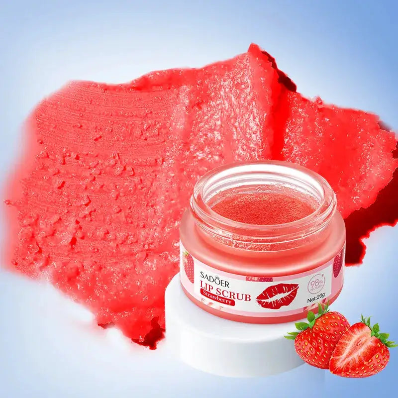 20g Strawberry Lip Scrub Natural Fruits Care Gently Exfoliates Hydrates Diminishes Lip Lines Moisturizing Lip Balm by All Mart Bristol Ltd