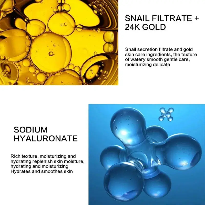 24K Gold Snail Collagen Face Cream Moisturizing Skincare Essential Brightening Anti- Aging Wrinkle Whitening Face Skin Care 50ml by All Mart Bristol Ltd