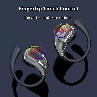 Bluetooth 5.4 Ear Hook Headphones TWS Wireless Earphones HiFi Stereo Waterproof Headsets LED Display Long Standby Touch Earbuds by All Mart Bristol Ltd