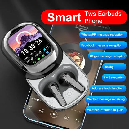 SE-ONE Smart Sliding Cover Earbuds |Wireless Bluetooth Headphones | HD Display | Long Battery Life | ENC Noise-Reduced Call by All Mart Bristol Ltd