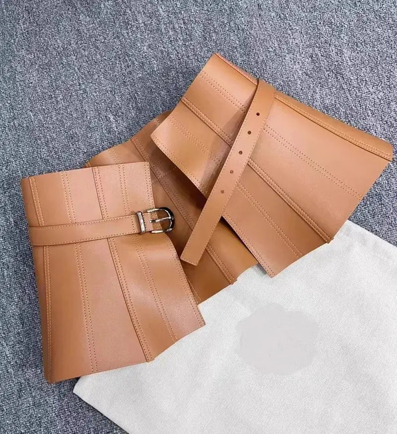 Women's Fashion PU Leather Corset Female Cummerbund Coat Waistband Dress Decration Wide Belt J223 by All Mart Bristol Ltd