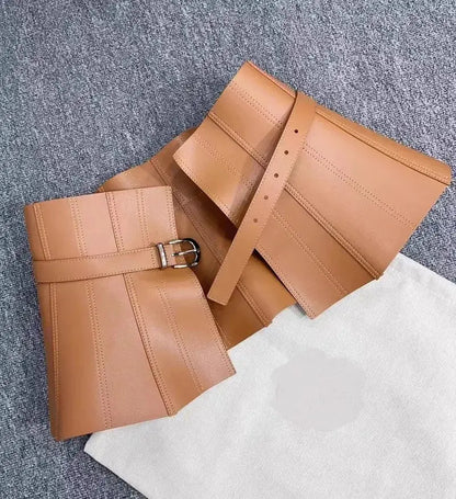 Women's Fashion PU Leather Corset Female Cummerbund Coat Waistband Dress Decration Wide Belt J223 by All Mart Bristol Ltd