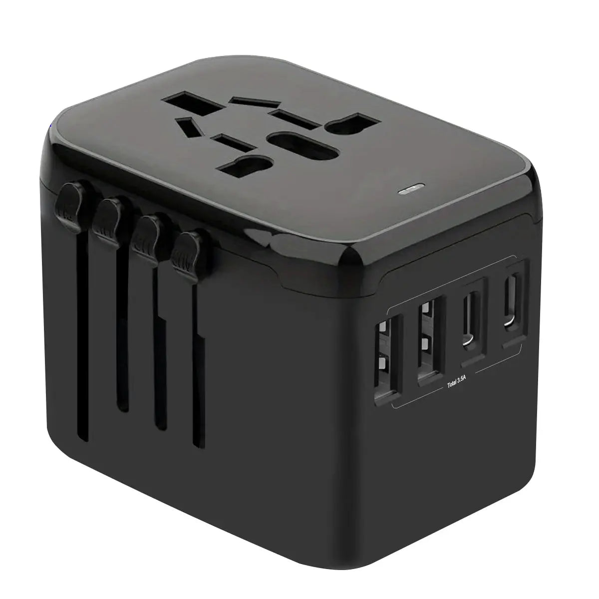 GaN 20W International Power Adapter,2 USB-C & 2 USB-A Fast Charging Travel Charger,Outlet Adapter Travel for Europe EU UK USA AU by All Mart Bristol Ltd