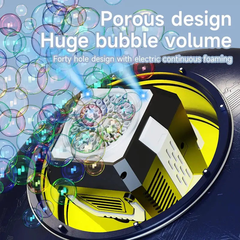 Spaceman Bubble Gun Electric Bubbles Machine Guns Fully Automatic 12 Holes Space Soap Bubble Summer Outdoor Weeding Toys for Kid by All Mart Bristol Ltd